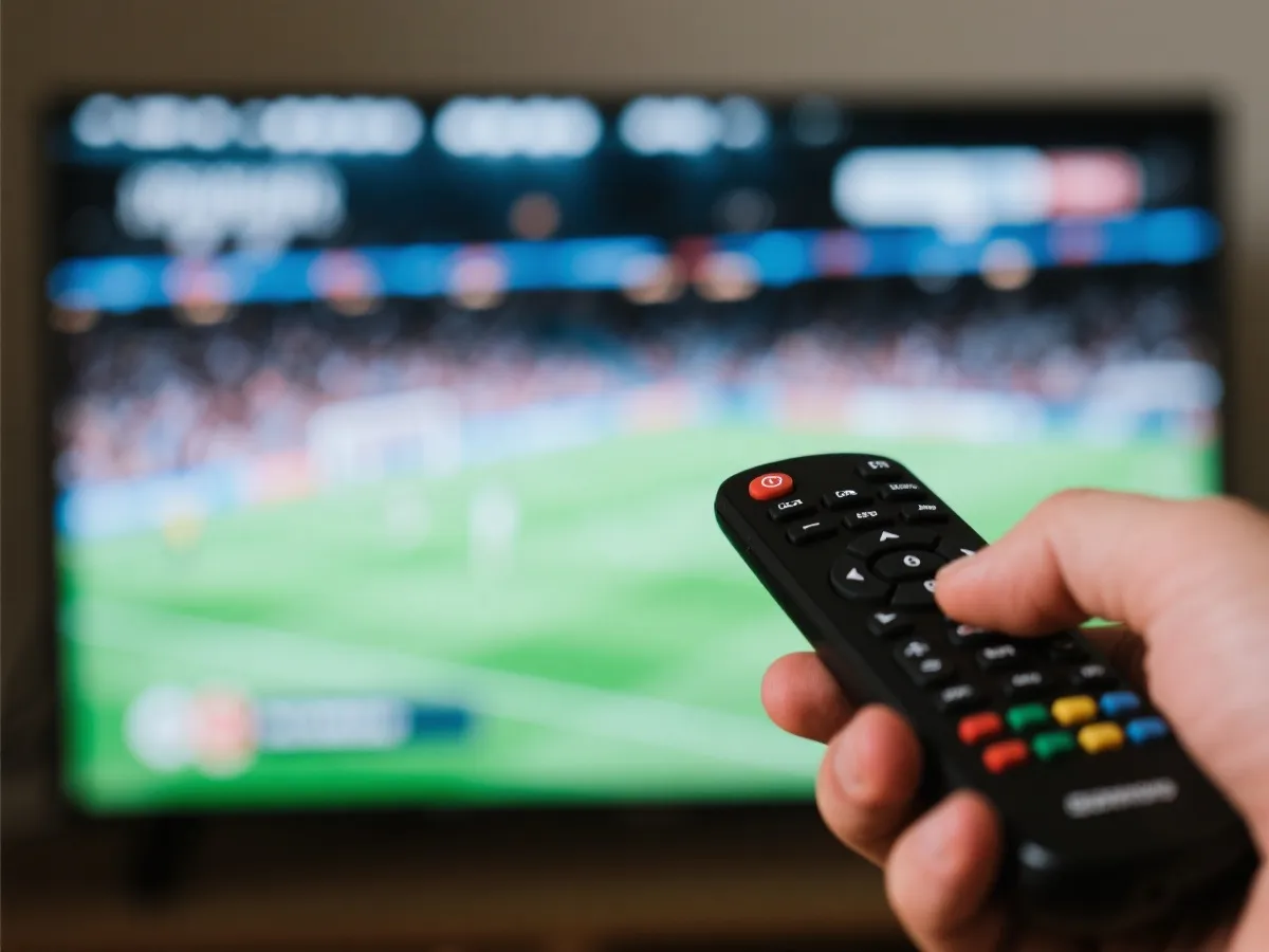 电视遥控器与节目单操作示意图