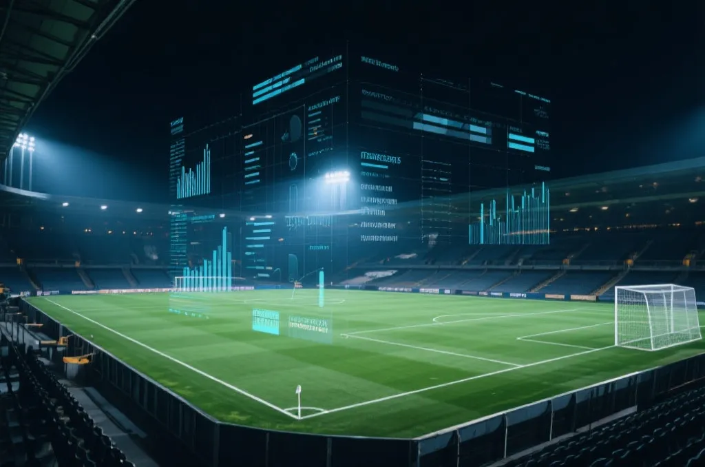 足球场与数据叠加