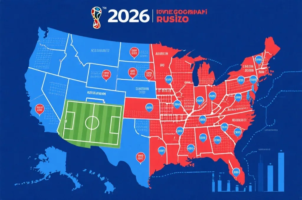 2026世界杯美国城市与球场预测示意图